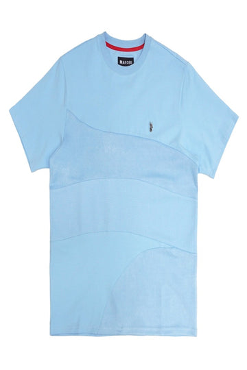 M277 MAKOBI LAYERED JACQUARD TEE - BLUE